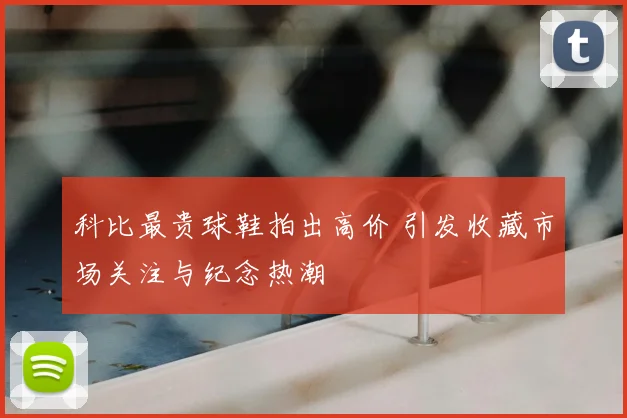 科比最贵球鞋拍出高价 引发收藏市场关注与纪念热潮